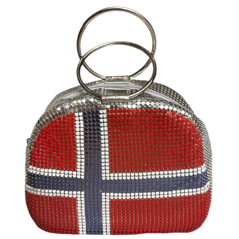 Vintage Stylish Red and Blue Chainmail Women’s Norway Bag